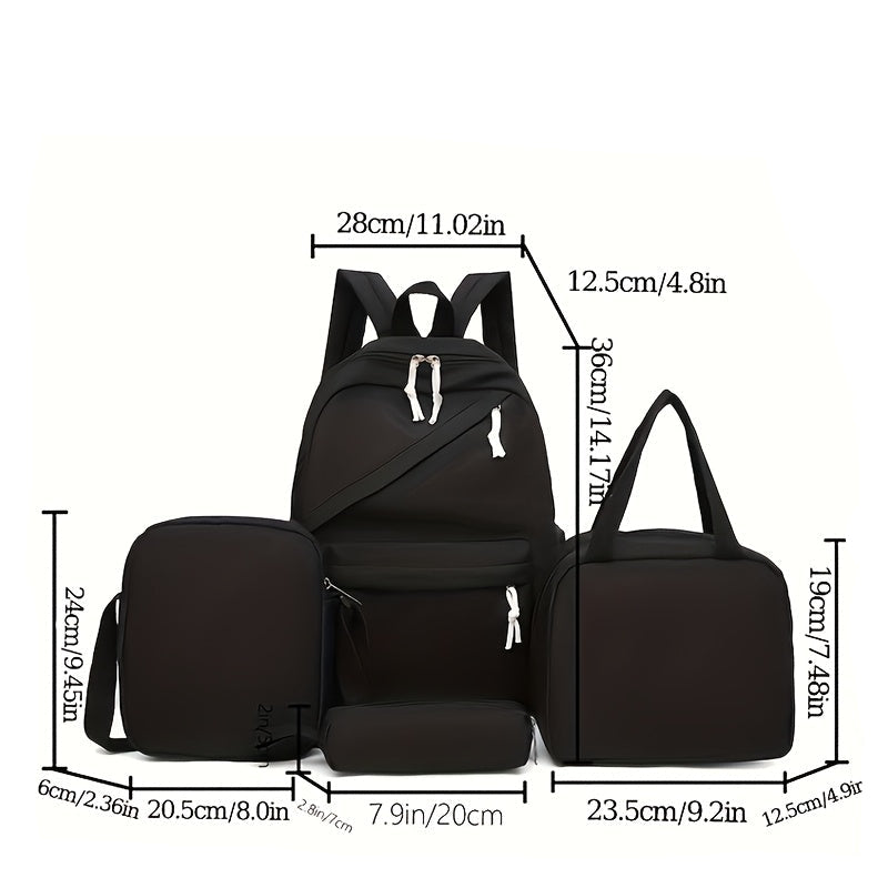 Plecak szkolny dla dziewczyny - zestaw 4w1 - z piórnikiem