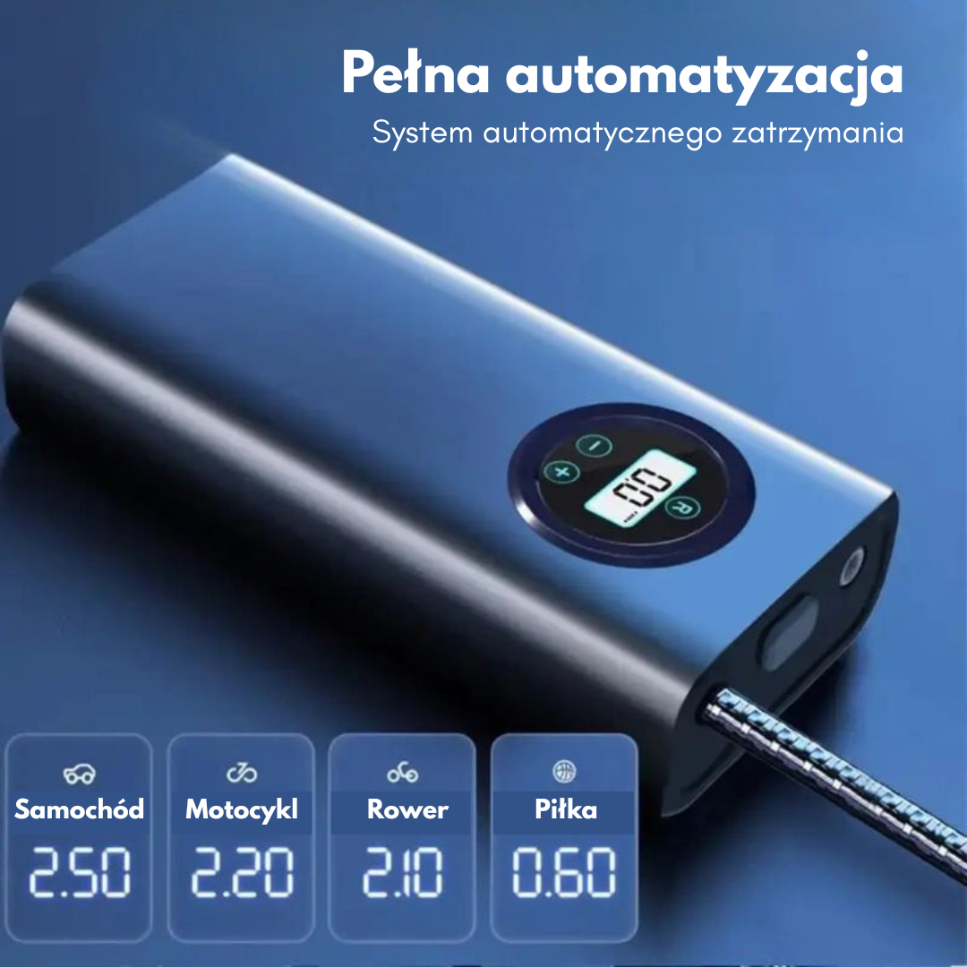 Elektryczna pompka rowerowa – do samochodu, motocykla, piłek