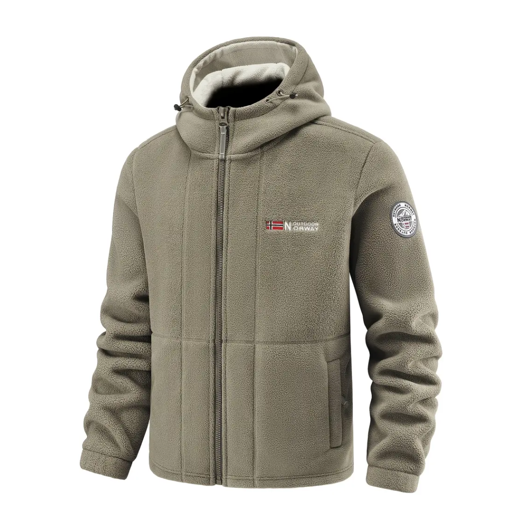 Kurtka Polarowa – Ciepła Bluza z Kapturem – Płaszcz Outdoorowy
