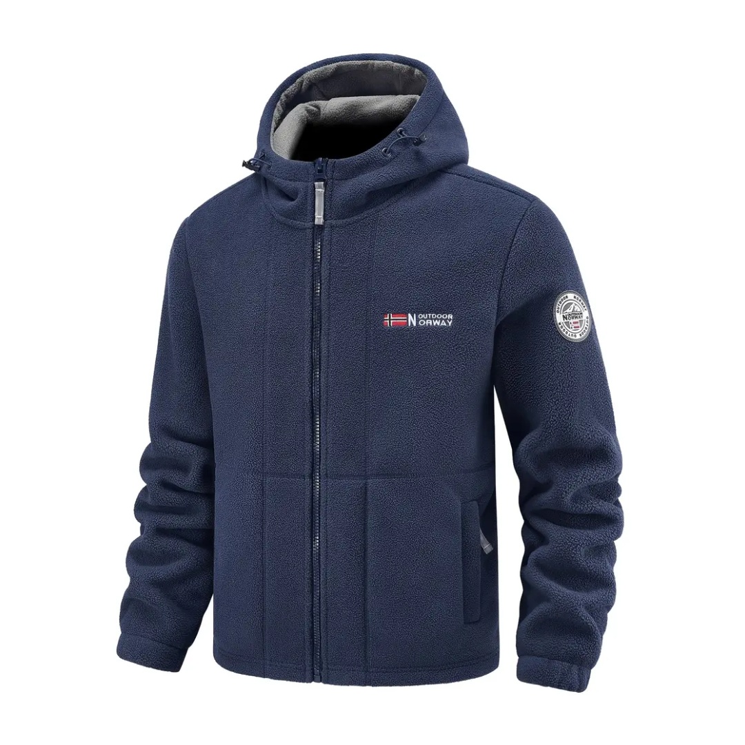 Kurtka Polarowa – Ciepła Bluza z Kapturem – Płaszcz Outdoorowy