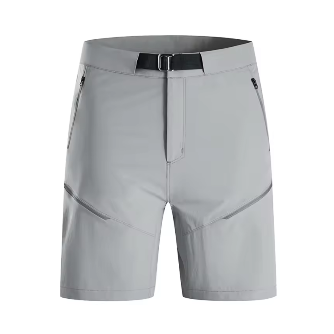 Męskie Spodenki Trekkingowe Slim Fit ze Streczem – Szybkoschnące – Kieszenie na Zamek