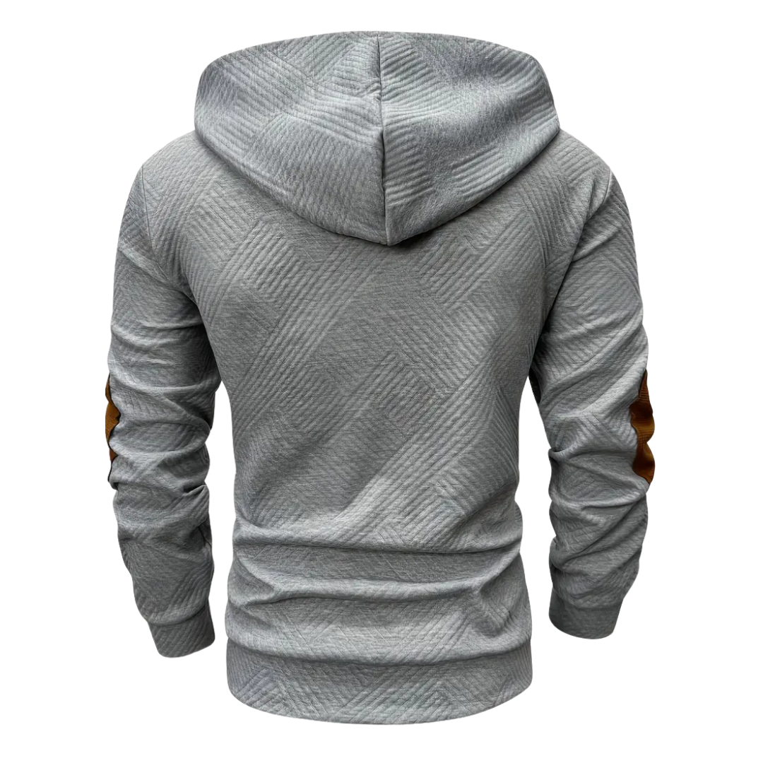 Bluza z kapturem męska – z guzikami – casualowa