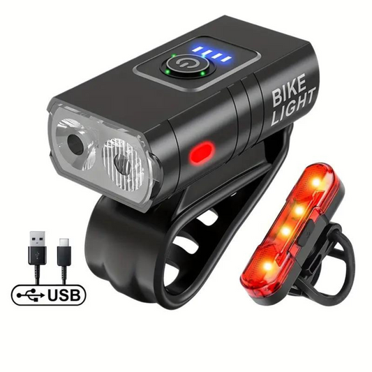 Lampa Rowerowa USB – Przód Tył – LED Ładowalna