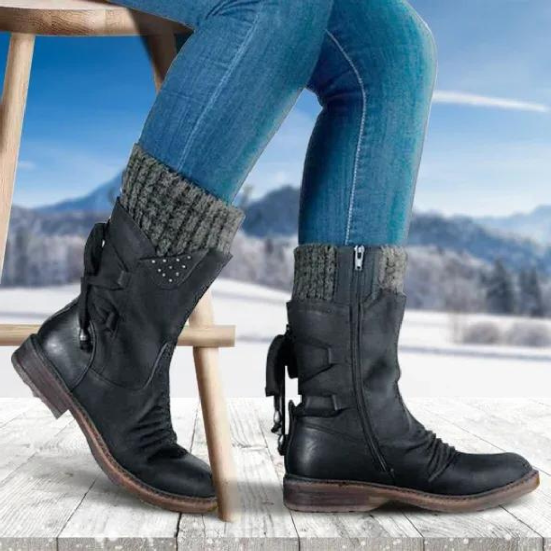 Kozaki Zimowe – Buty Damskie – Ciepła Moda