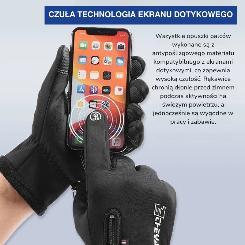 #1 Wodoodporne rękawice zimowe – Obsługa smartfona