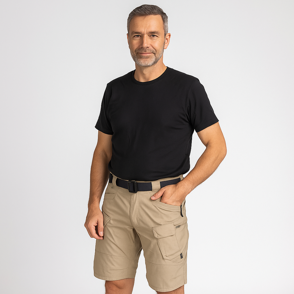 Outdoorowe szorty cargo – Elastyczny krój – 6 kieszeni