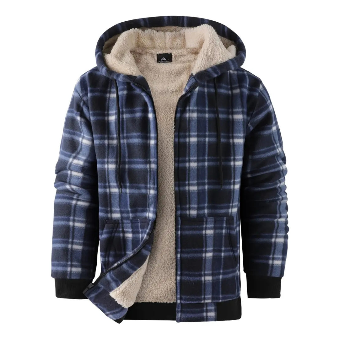 Męska Bluza – Flanelowa Kurtka – Ocieplany Polar