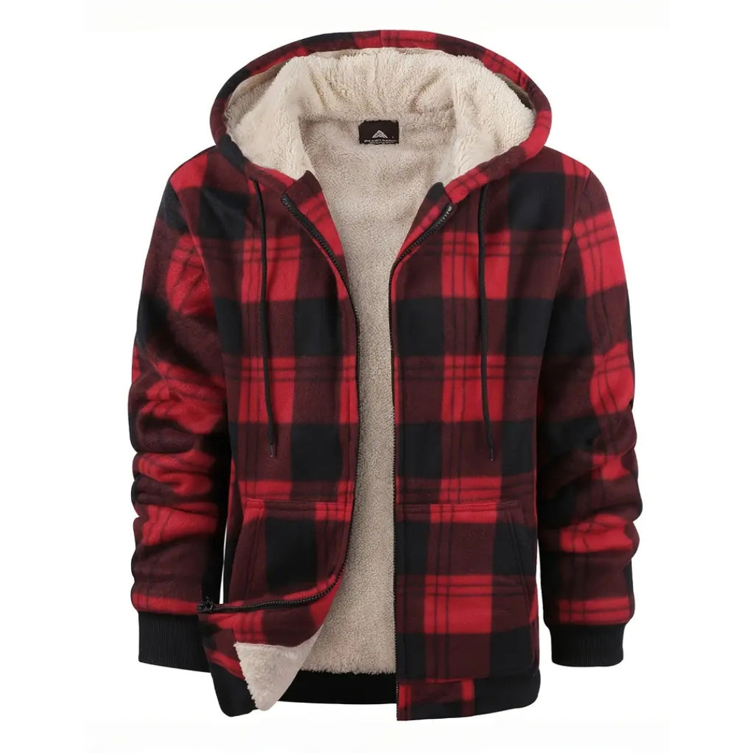 Męska Bluza – Flanelowa Kurtka – Ocieplany Polar