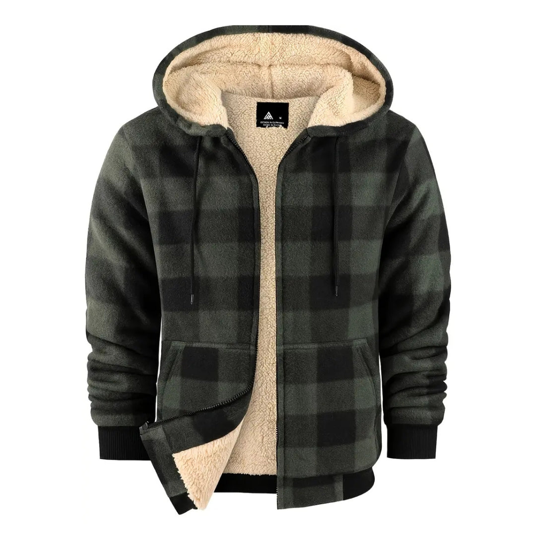 Męska Bluza – Flanelowa Kurtka – Ocieplany Polar