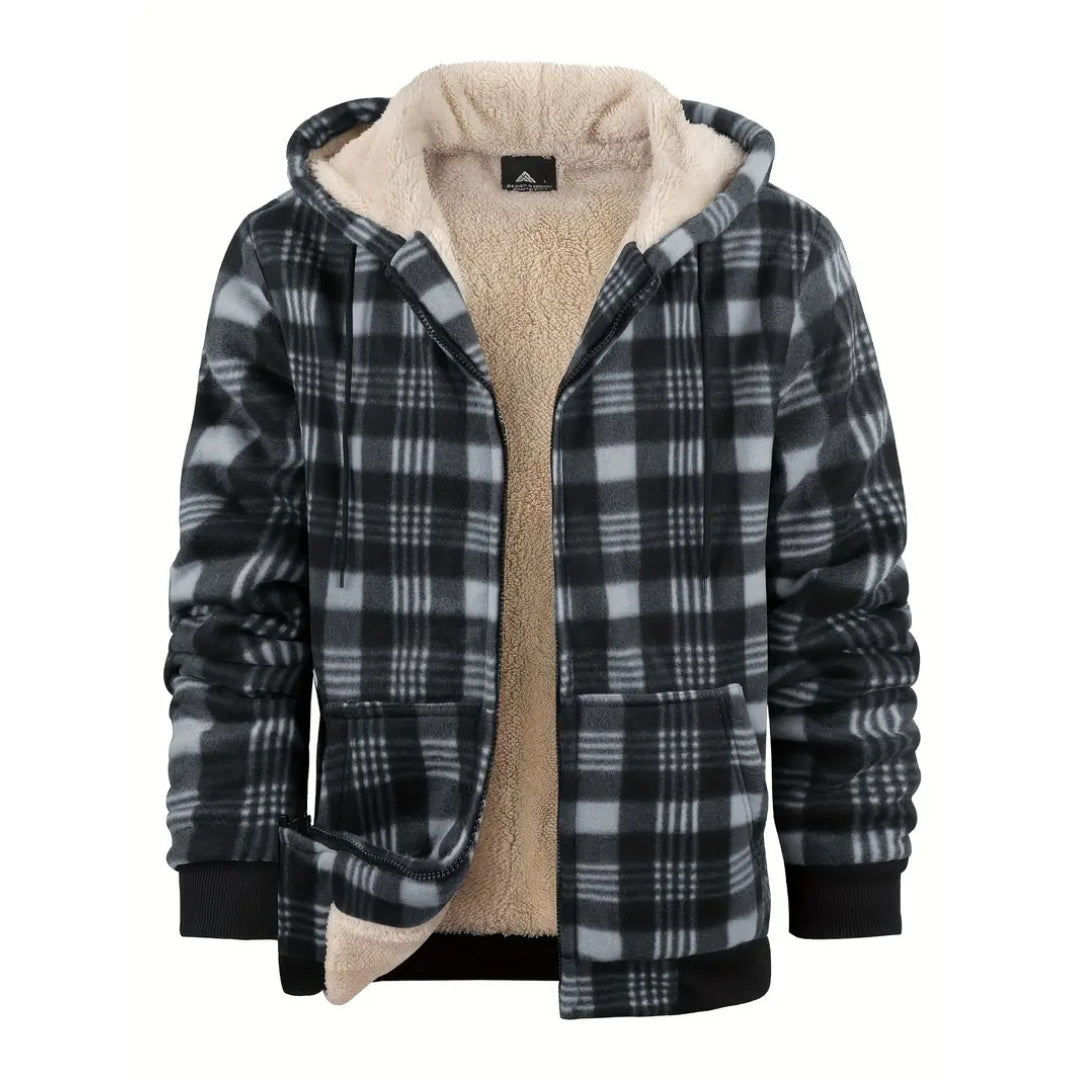 Męska Bluza – Flanelowa Kurtka – Ocieplany Polar