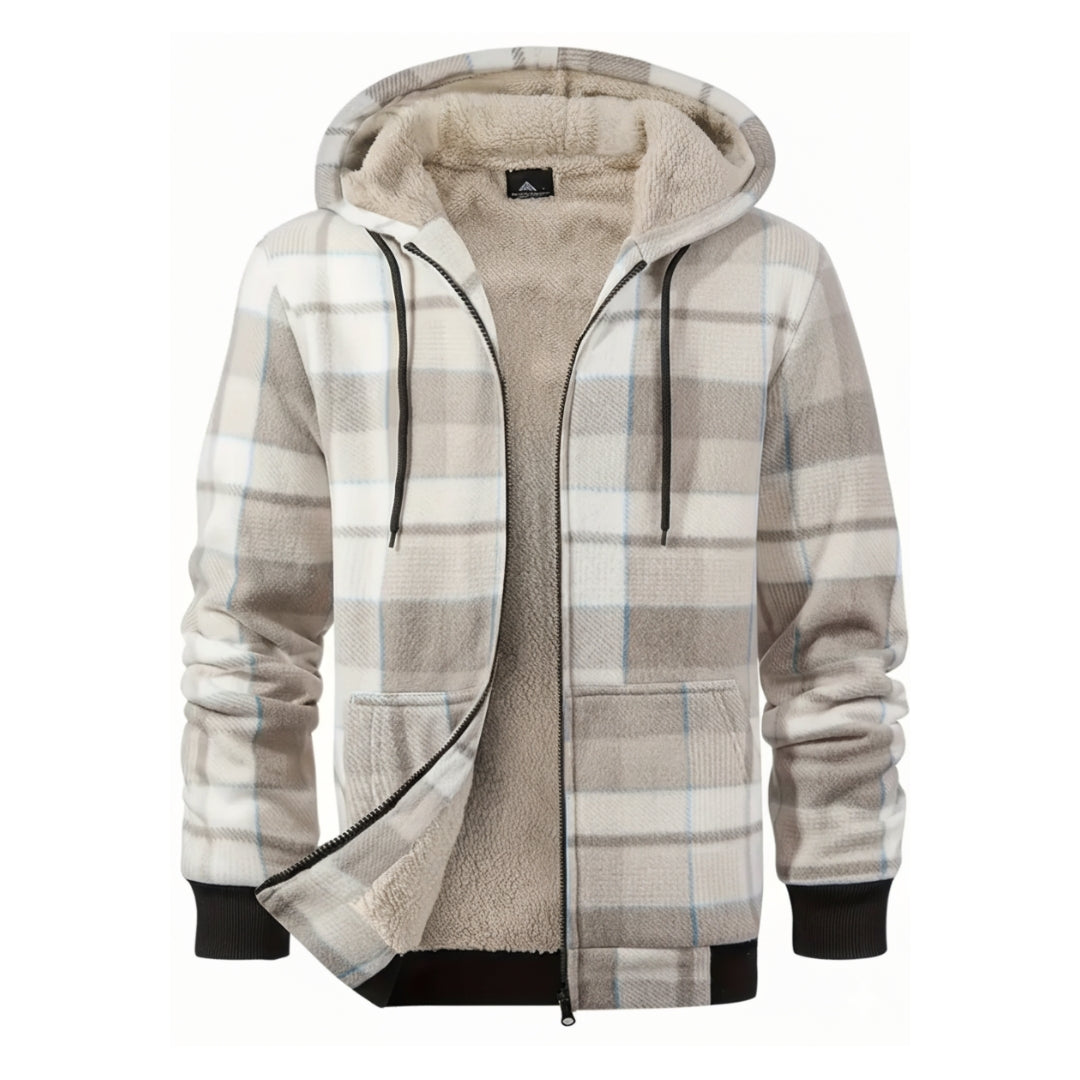Męska Bluza – Flanelowa Kurtka – Ocieplany Polar