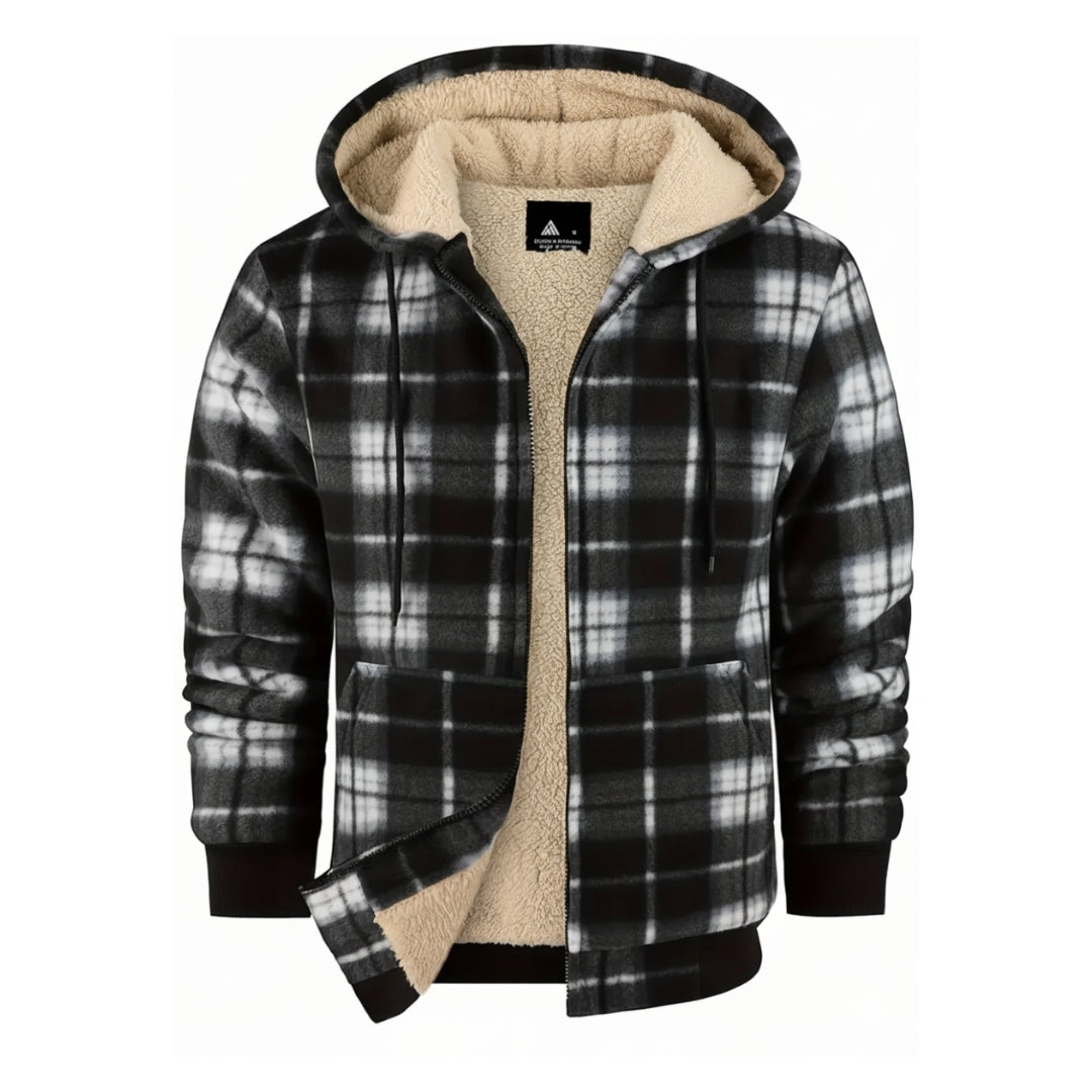 Męska Bluza – Flanelowa Kurtka – Ocieplany Polar