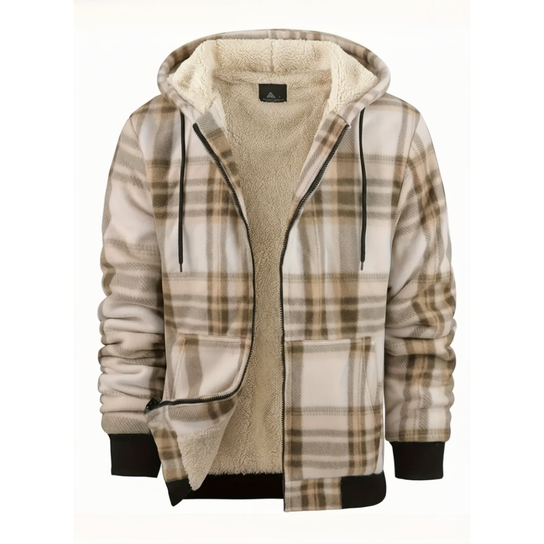 Męska Bluza – Flanelowa Kurtka – Ocieplany Polar