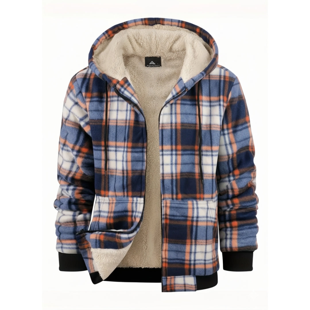 Męska Bluza – Flanelowa Kurtka – Ocieplany Polar