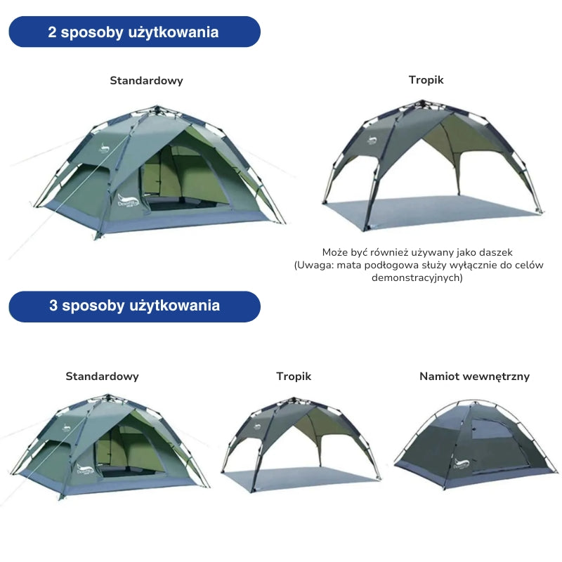 Namiot Pop-Up – Rodzinny Camping – Wodoodporny Schronienie