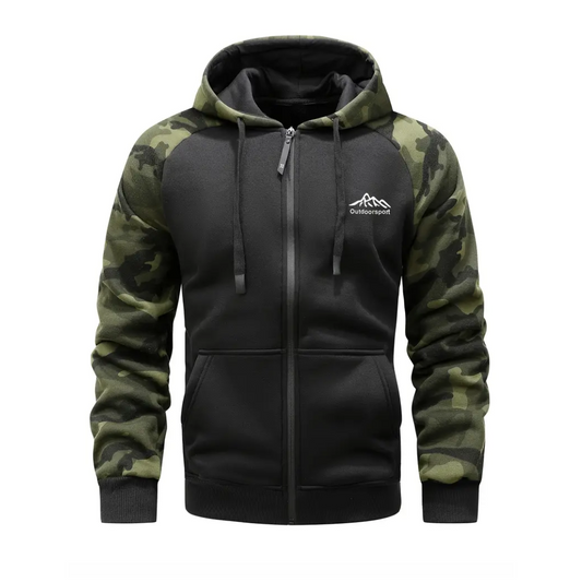 Bluza z Kapturem – Męska Bluza – Rozpinana Camo