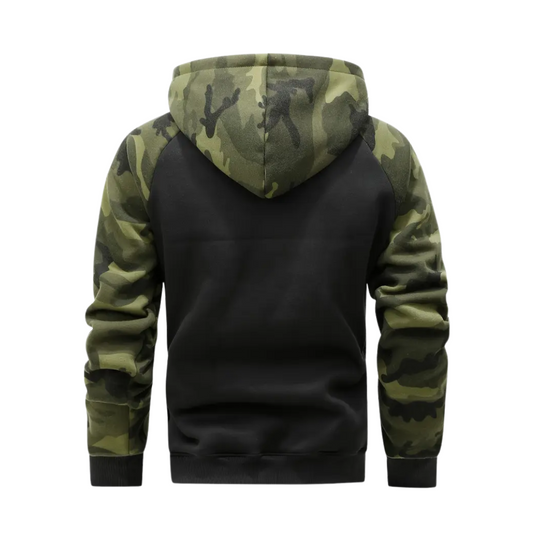 Bluza z Kapturem – Męska Bluza – Rozpinana Camo