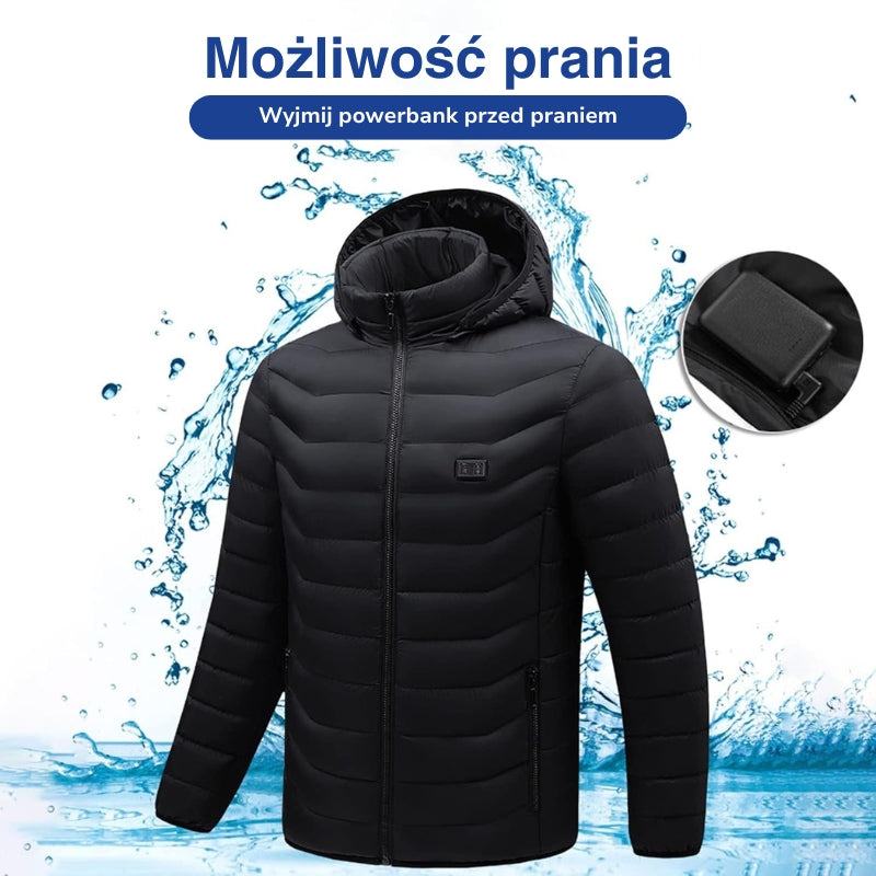 Podgrzewana kurtka zimowa męska – wodoodporna
