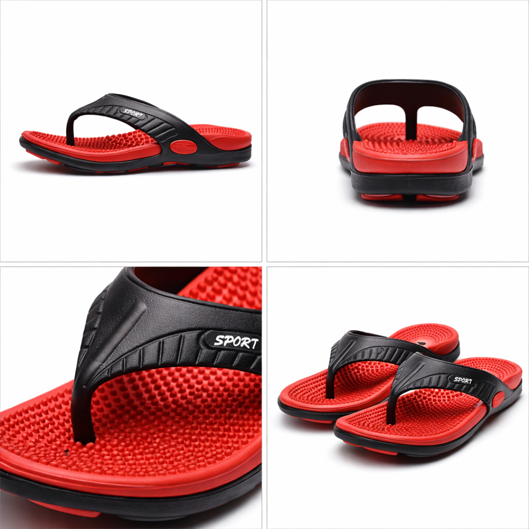 Męskie klapki z efektem masażu – antypoślizgowe – szybkoschnące