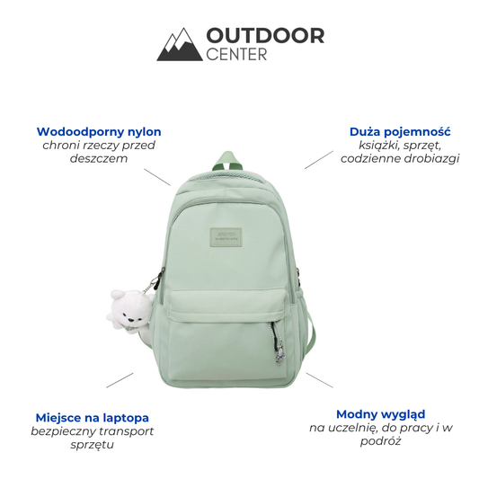 Plecak szkolny - wodoodporny - z kieszenią na laptop