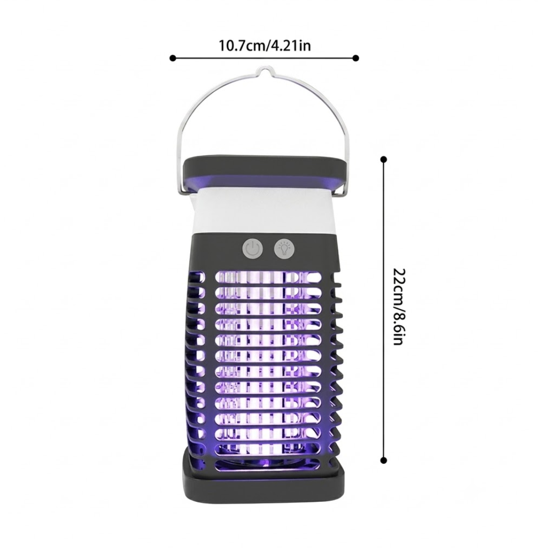 Solarna Lampa na Komary - Elektryczna Lampa Owadobójcza - Latarnia Kempingowa