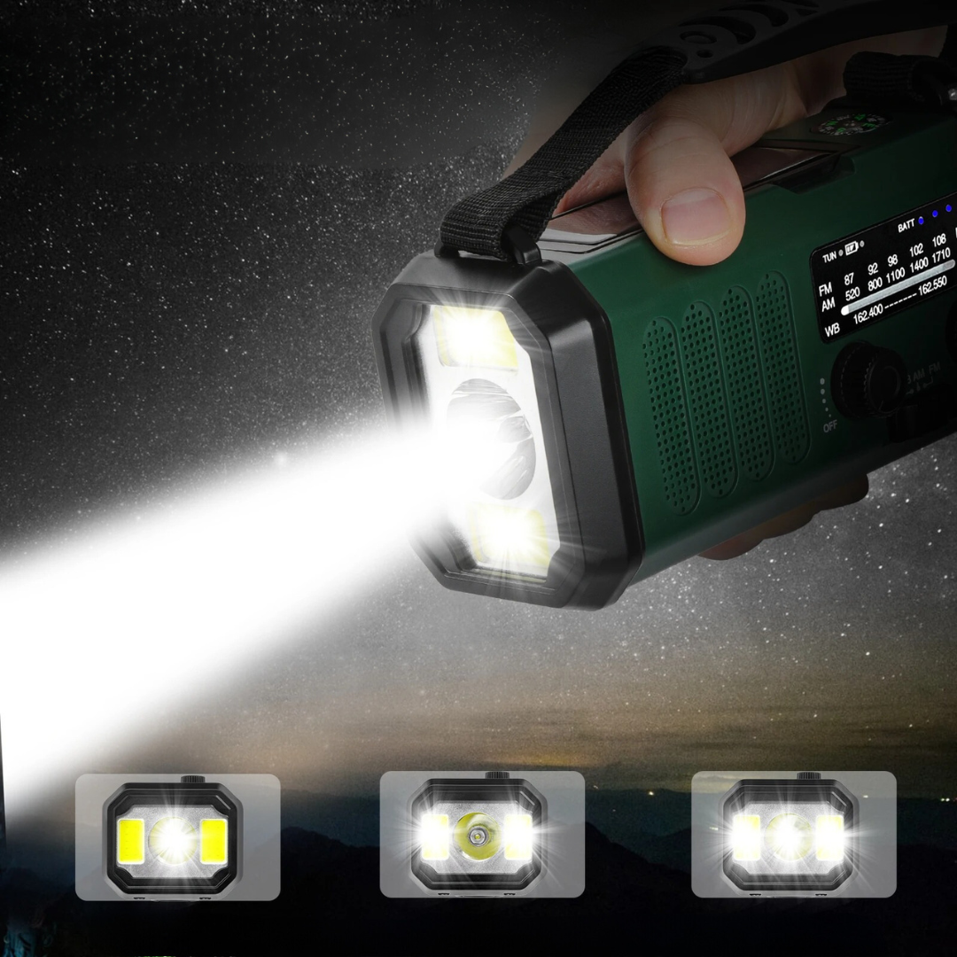 Radio Awaryjne – Solarne Dynamo – Latarka LED