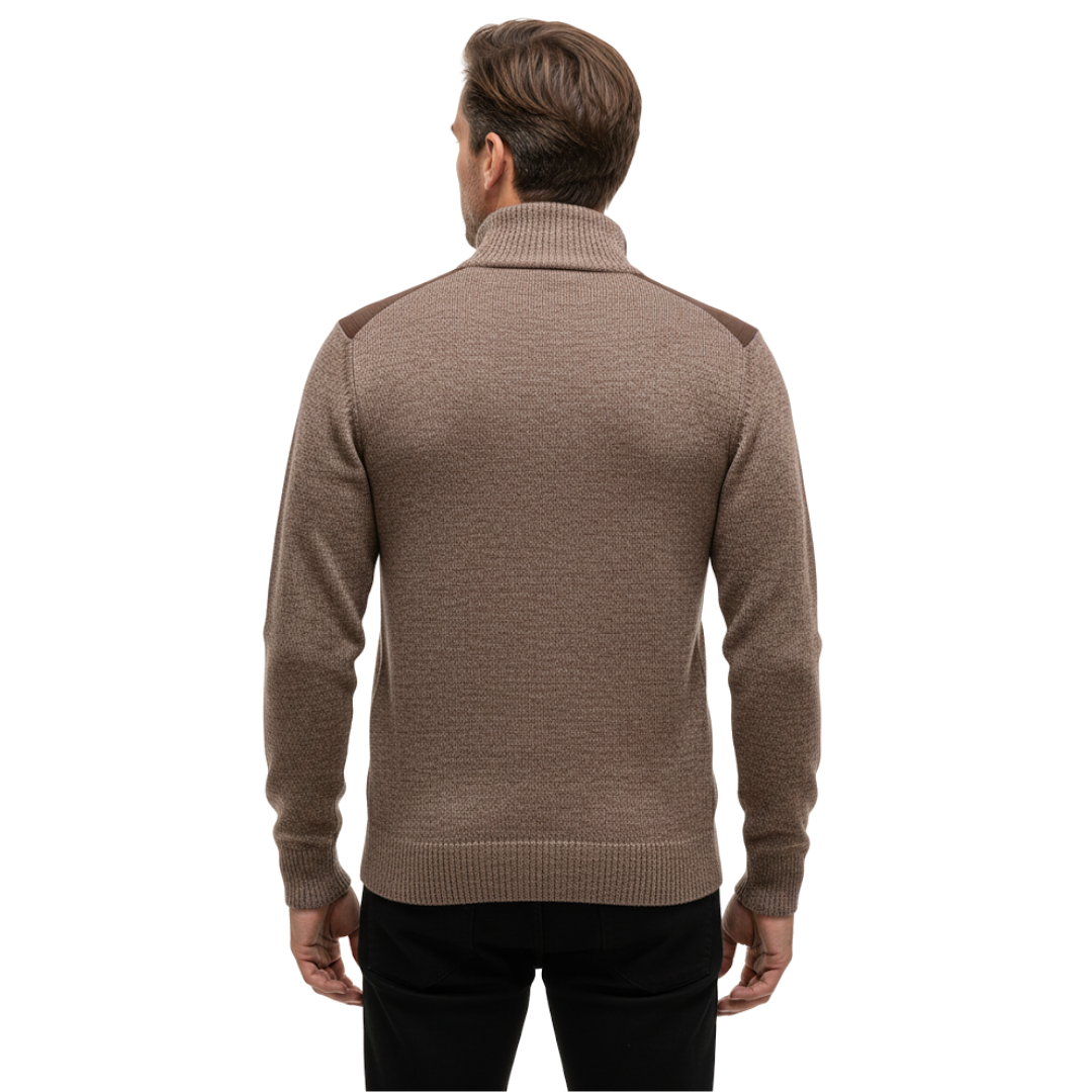 Sweter Dzianinowy – Zamek Półgolf – Zimowy Pulower