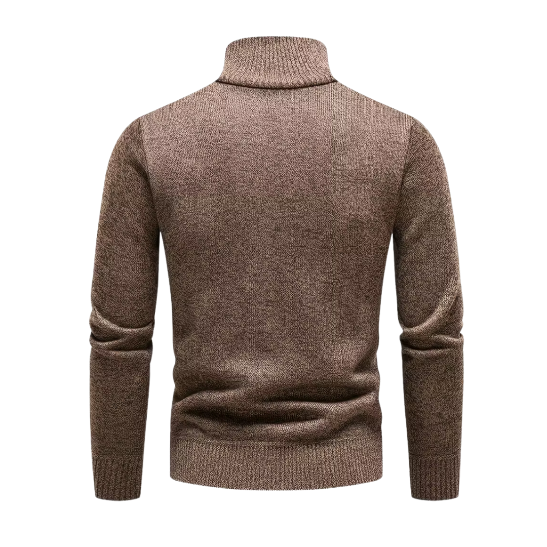 Sweter Dzianinowy – Zamek Półgolf – Zimowy Pulower