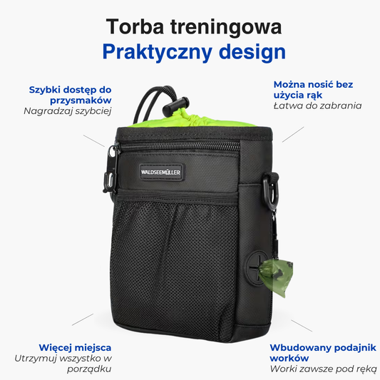 Torba na przysmaki dla psa – Przenośna saszetka treningowa – Z dozownikiem na woreczki