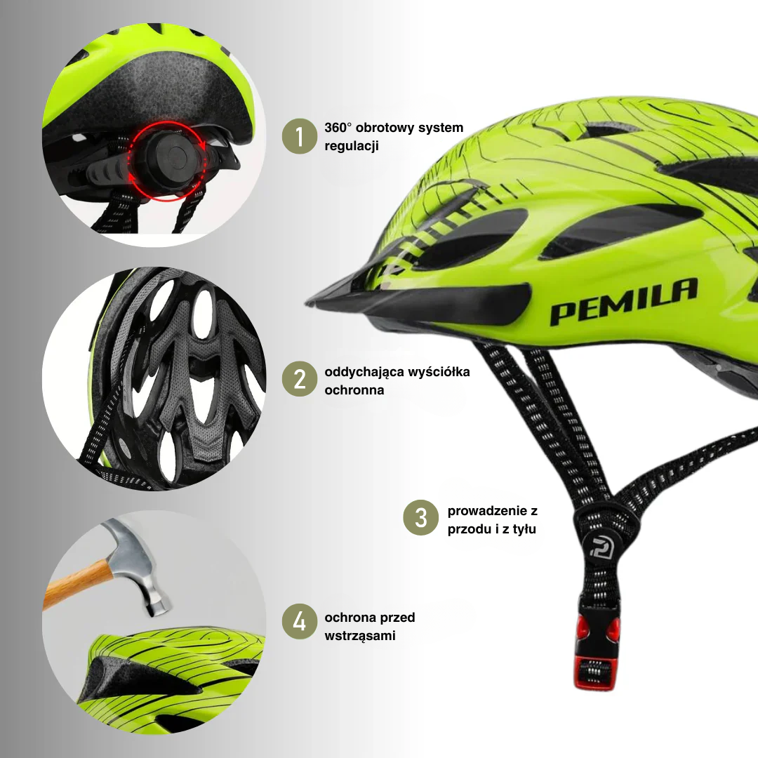 Ergonomiczny kask rowerowy – Unisex