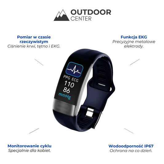 Smartwatch z EKG, Pomiarem Ciśnienia i Monitorowaniem Snu