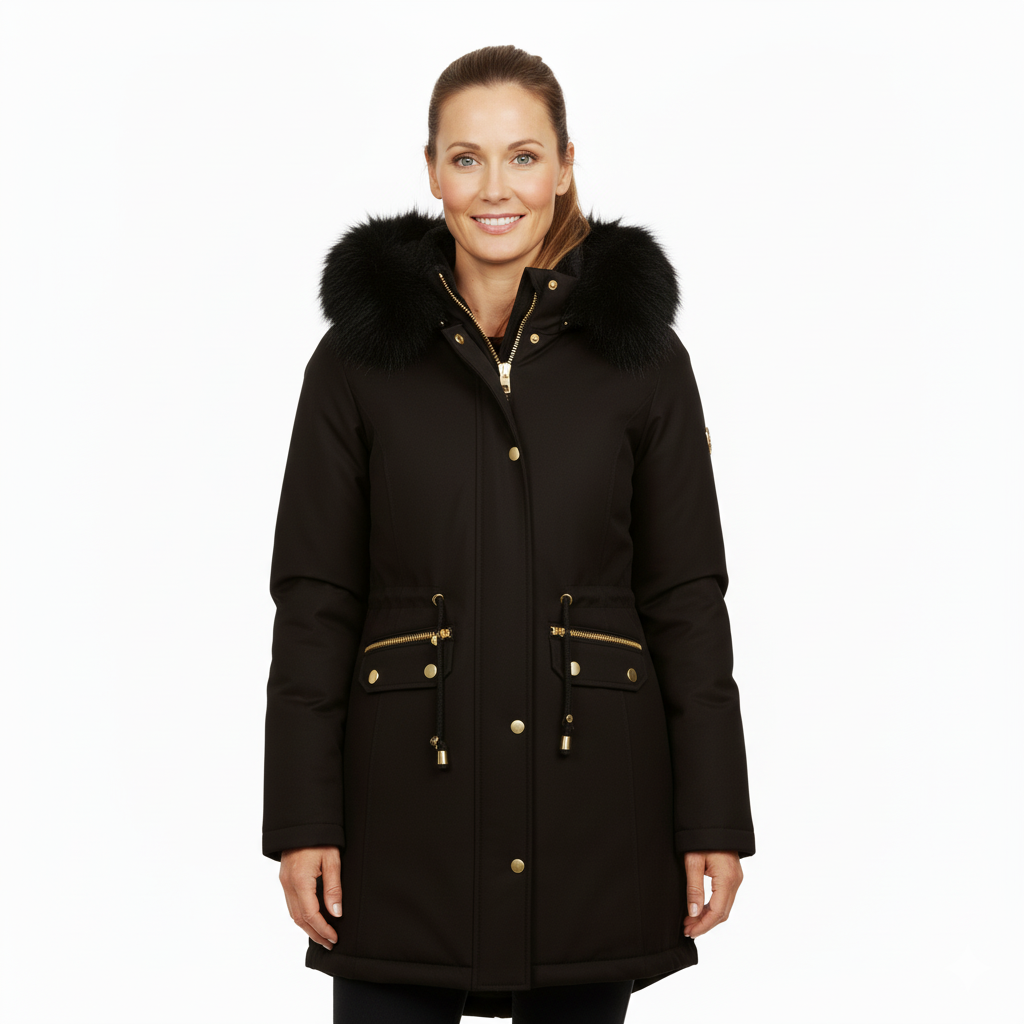 Damska Kurtka – Zimowa Parka – Z Kapturem