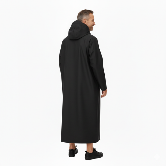 Wodoodporny Płaszcz – Długie Poncho – Z Kapturem