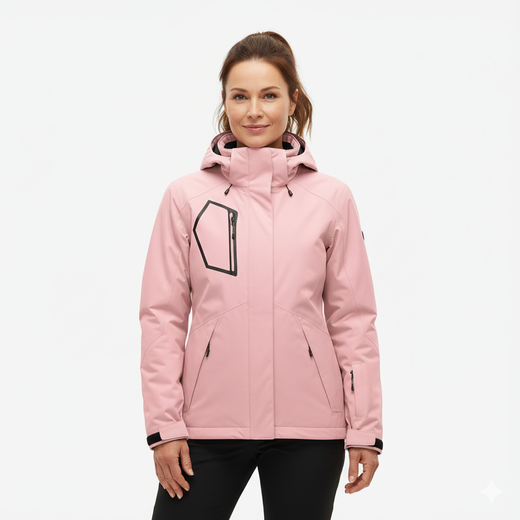 Kurtka Softshell – Damska Wodoodporna – Z Kapturem