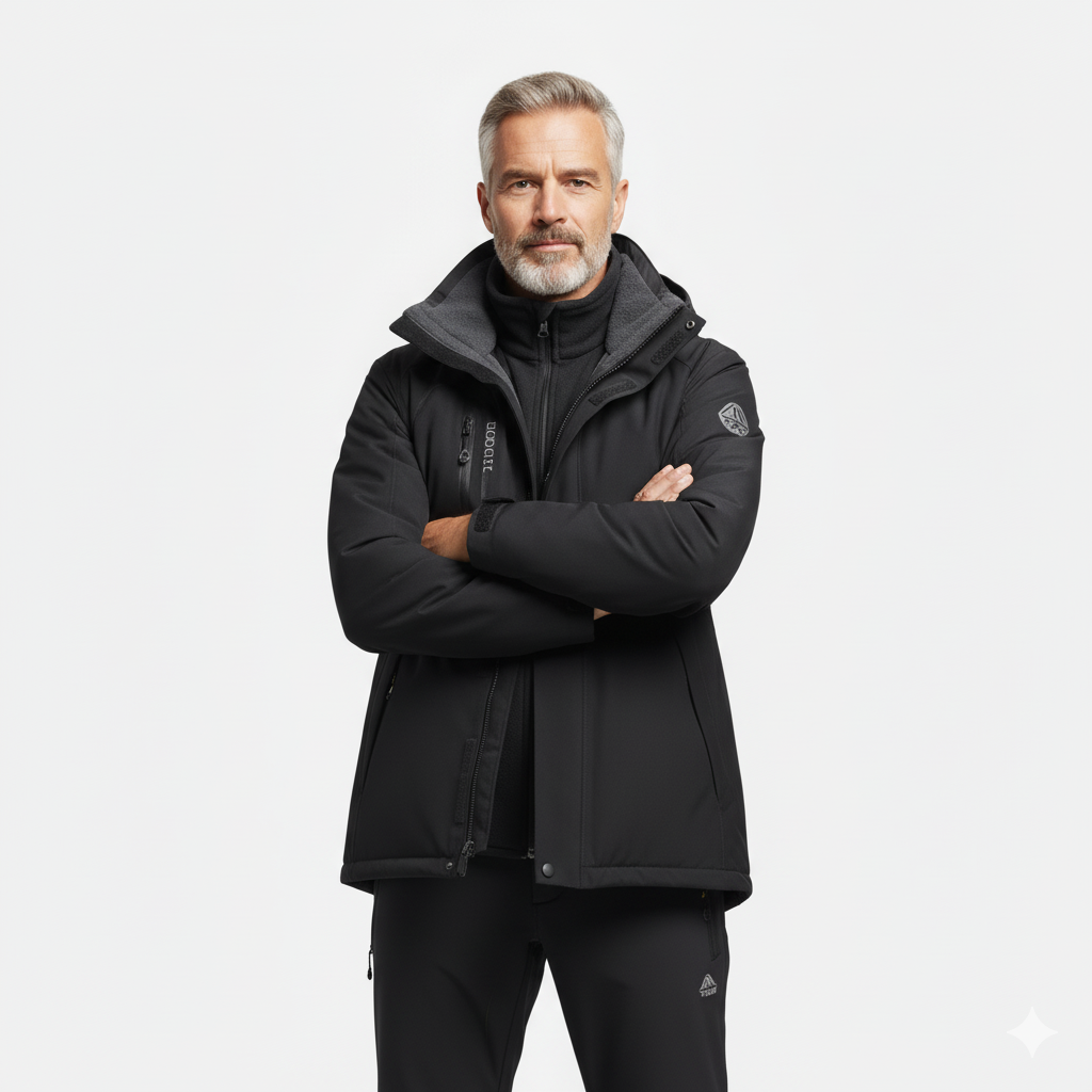 Męska Kurtka Softshell – Zimowa Outdoor – Wodoodporna Ciepła