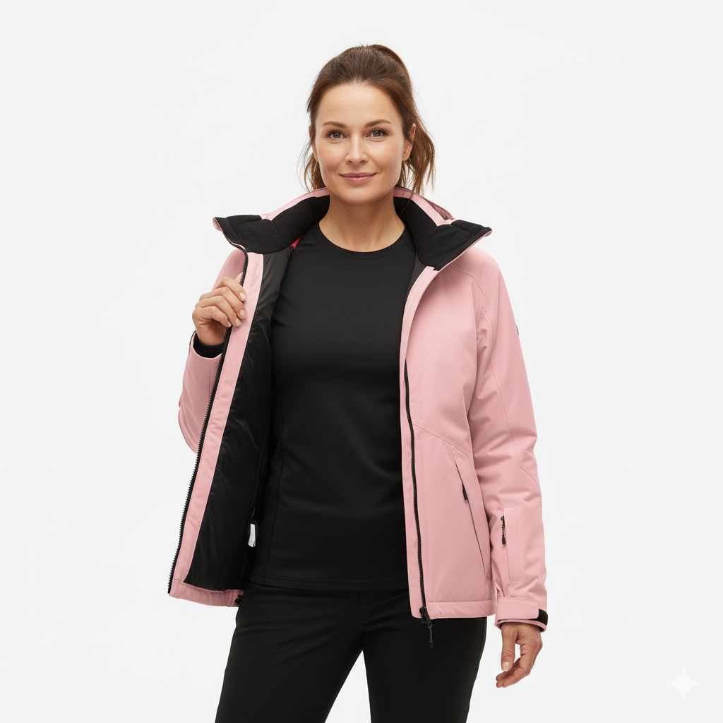 Kurtka Softshell – Damska Wodoodporna – Z Kapturem