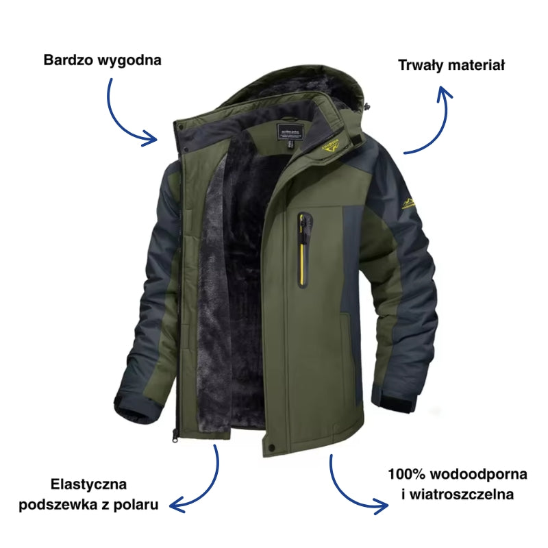 Podszyta zimowa kurtka outdoorowa – Wiatro- i wodoodporna