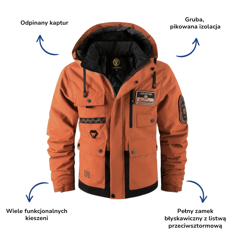 Kurtka Zimowa – Męski Płaszcz – Parka Outdoorowa