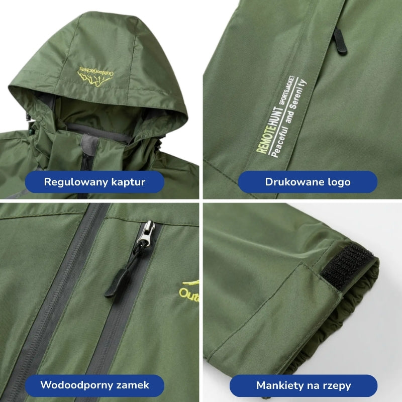 Kurtka Outdoorowa – Wodoodporny Wiatrówka – Płaszcz Trekkingowy