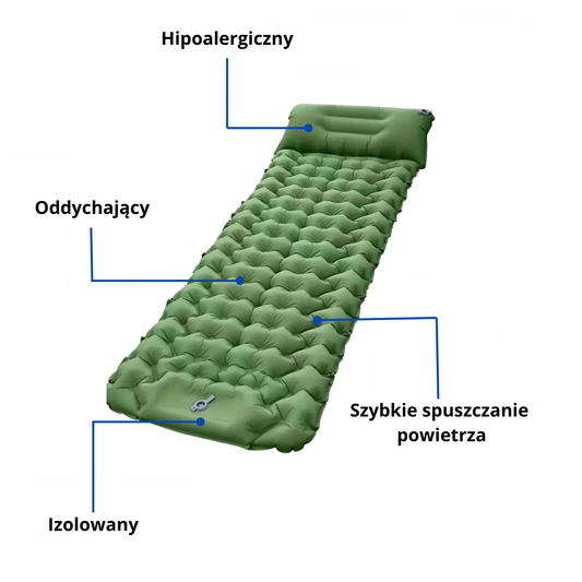 Ultralekka Mata Kempingowa z Poduszką