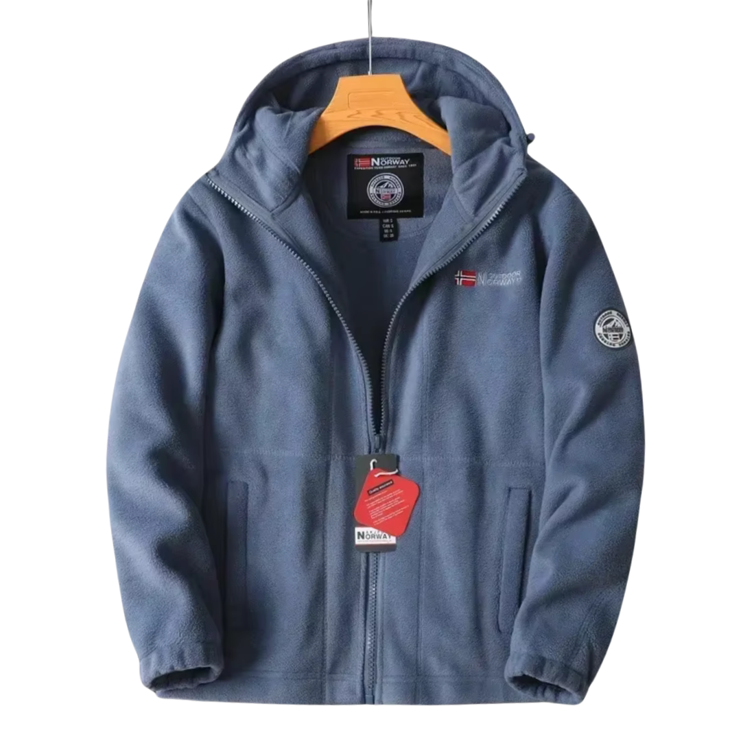 Bluza Polarowa – Męska z Kapturem – Zimowa Ciepła