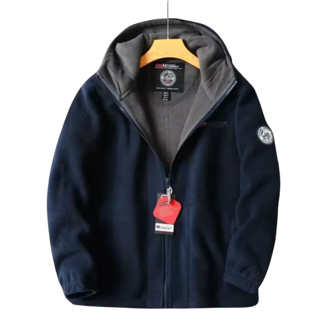 Bluza Polarowa – Męska z Kapturem – Zimowa Ciepła