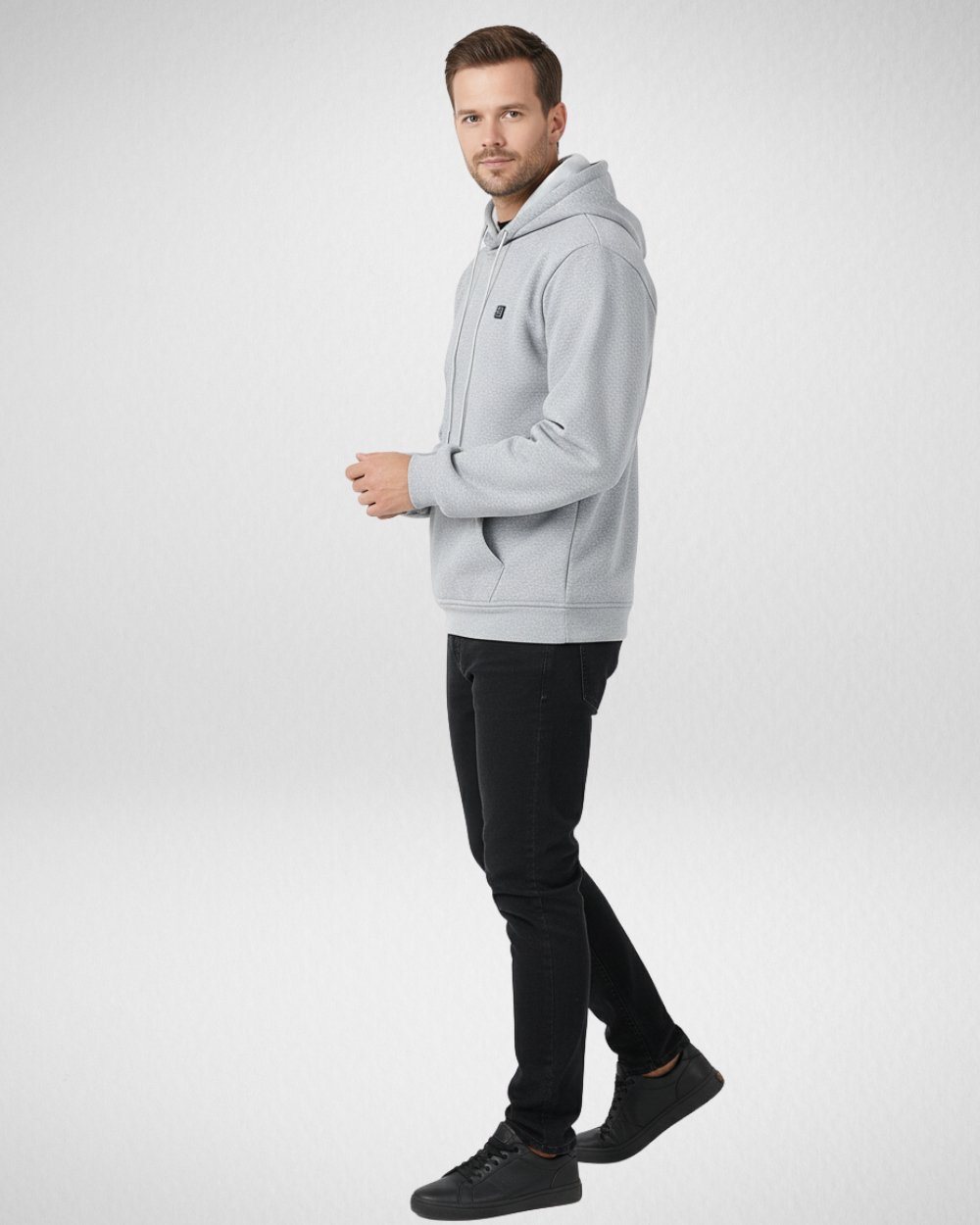 Bluza z Kapturem Męska Ogrzewana – 7 Elementów Grzewczych – Jesień/Zima