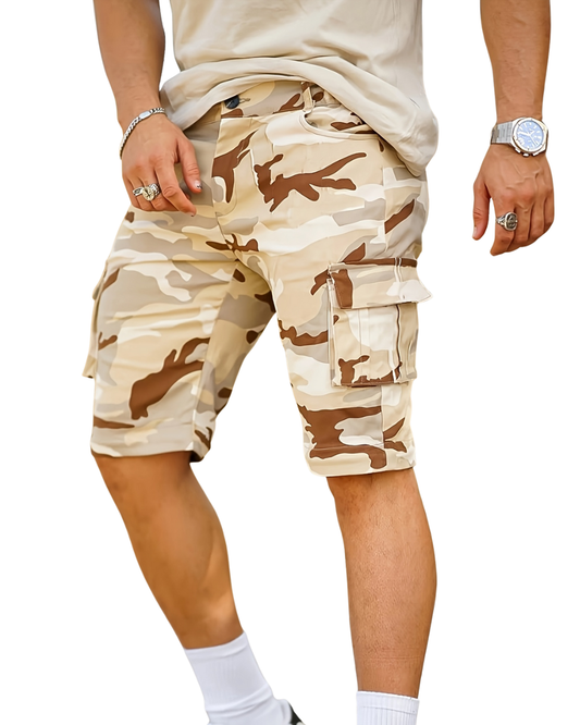 Męskie spodenki cargo w kamuflażu – Casual & Outdoor – Na aktywne dni