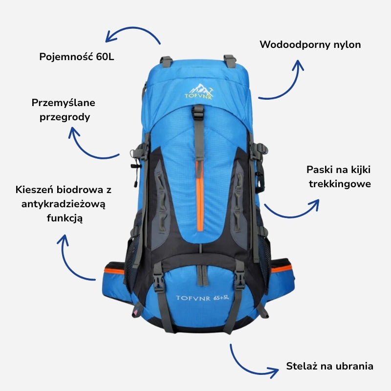 OutdoorCenter - Plecak 60L – Wodoodporny