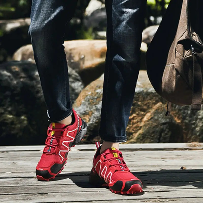 Lekkie, oddychające buty trekkingowe męskie z głębokim bieżnikiem