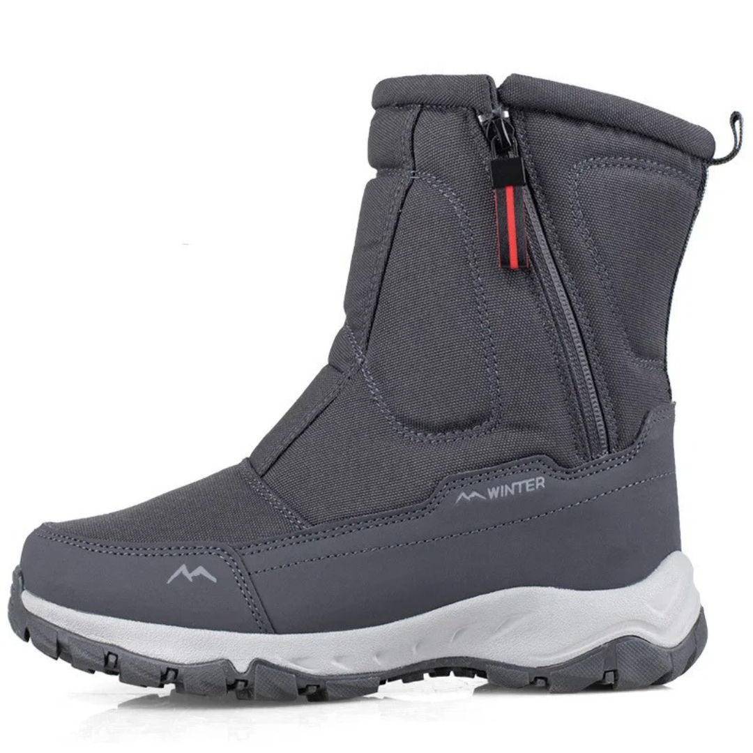 Buty zimowe damskie - Wodoodporne z tkaniny Oxford - Ocieplane