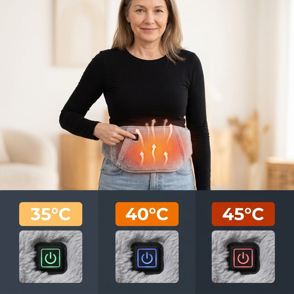 Pas grzewczy z 3 poziomami temperatury – 35 °C, 40 °C i 45 °C