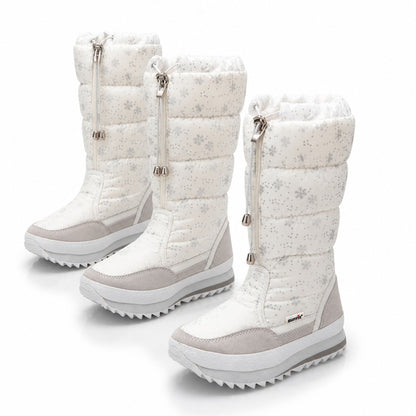 Buty Zimowe Damskie - Wysokie Śniegowce z Pluszową Podszewką - Lekkie – 7