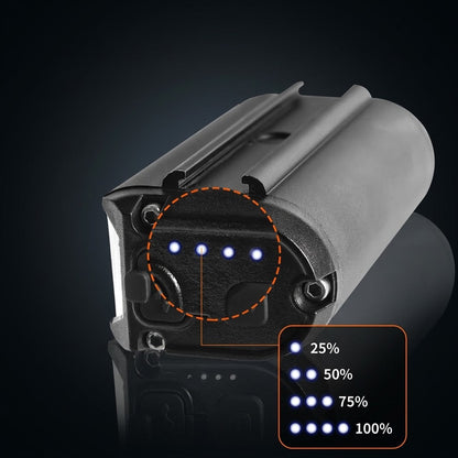 Lampka rowerowa przednia LED – wskaźnik naładowania z 4 diodami